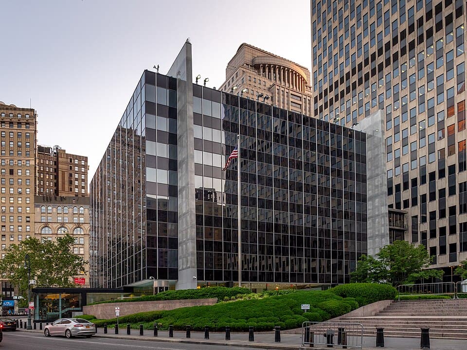 A photo of the US Court of International Trade in New York City.